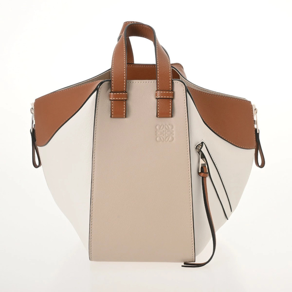 LOEWE Hammock White Beige Brown Leather Bag